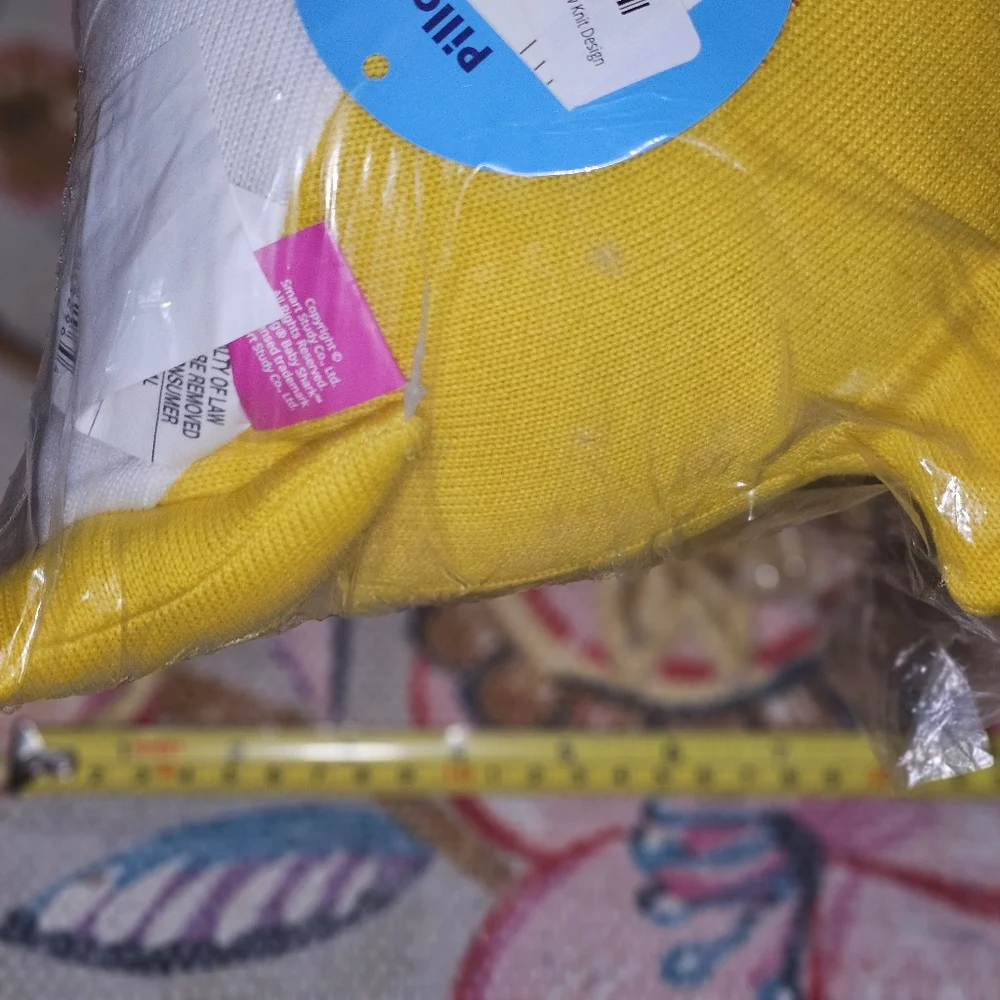 NWT Yellow and White Baby Shark Pillow
